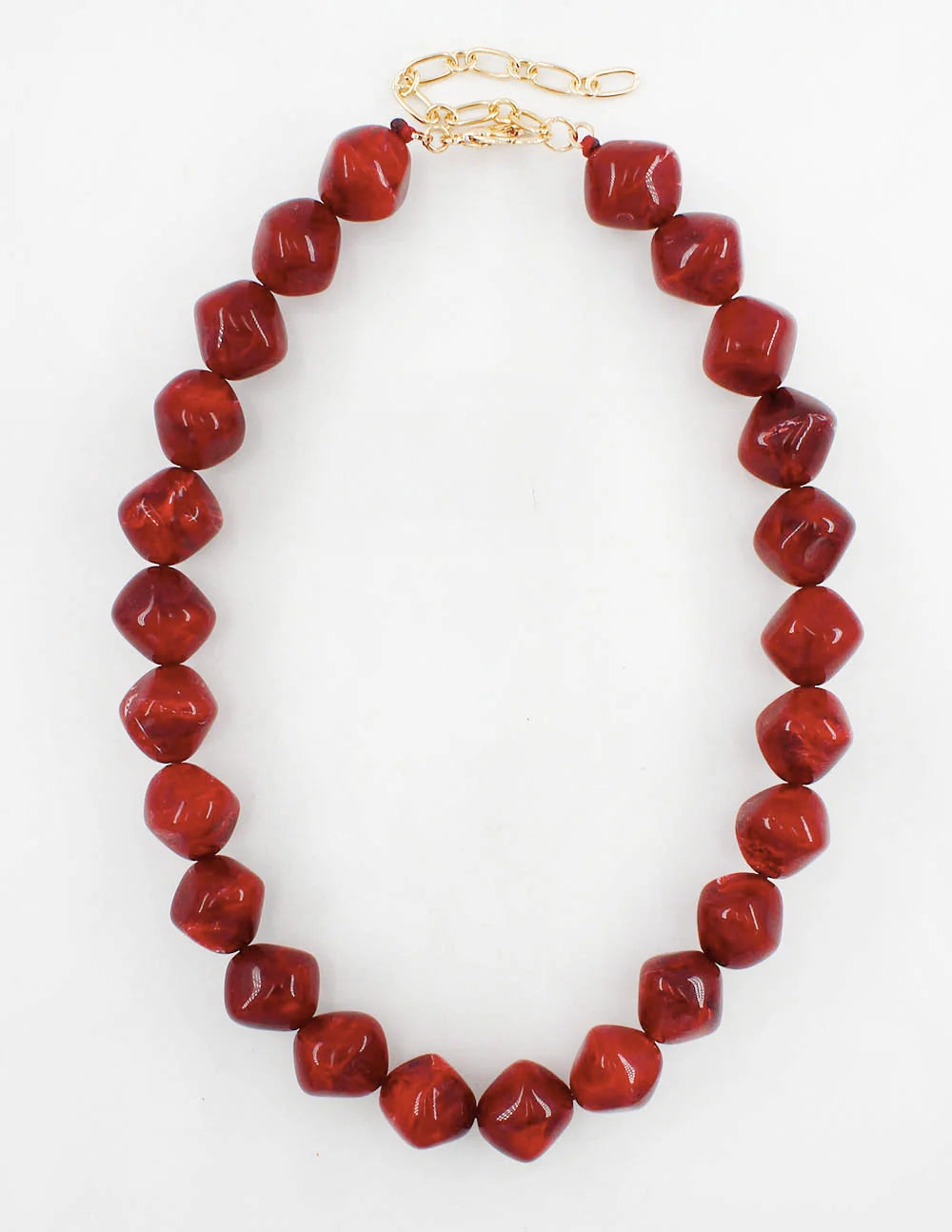 Acrylic stone chunky bead necklace