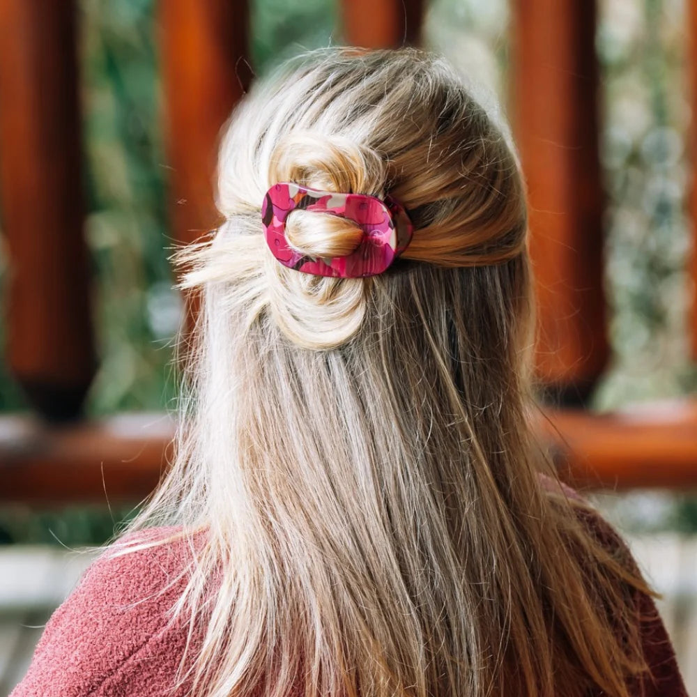 Teleties flat round hair clip