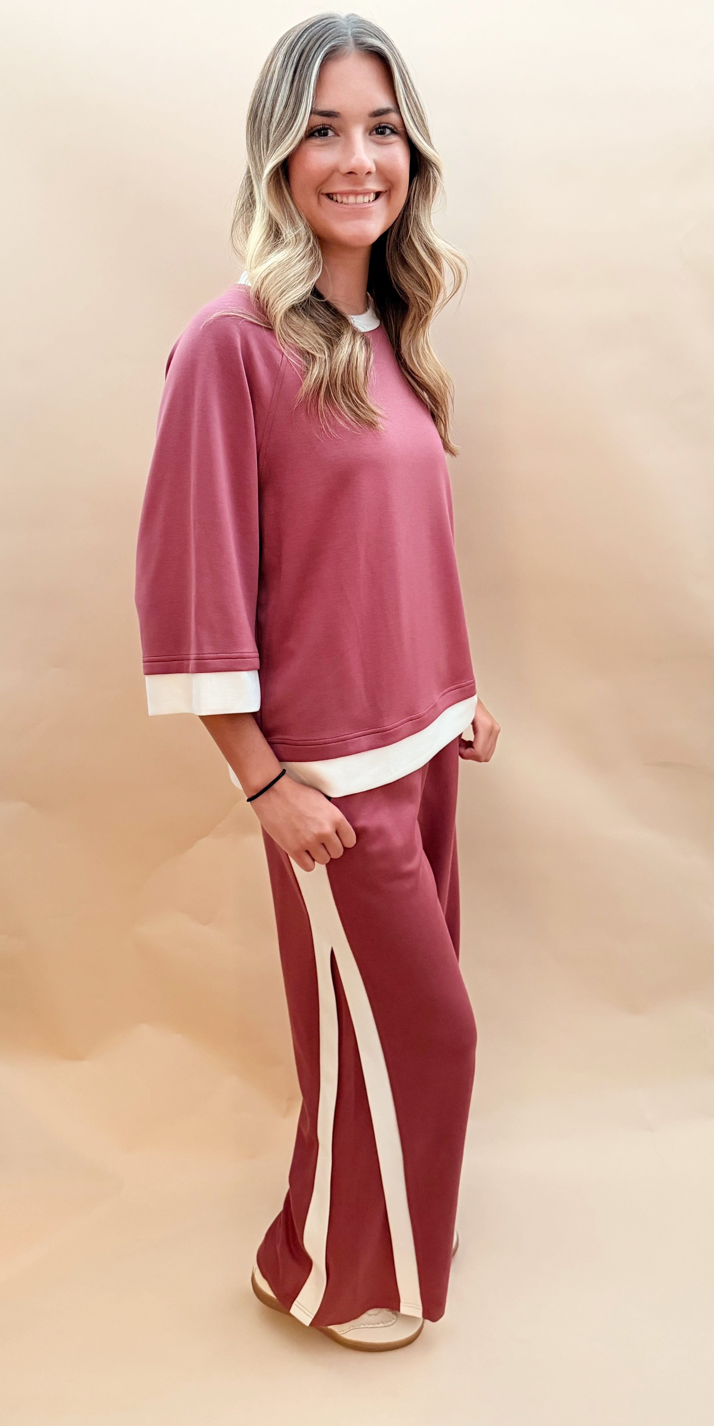 Luxeknit colorblock top