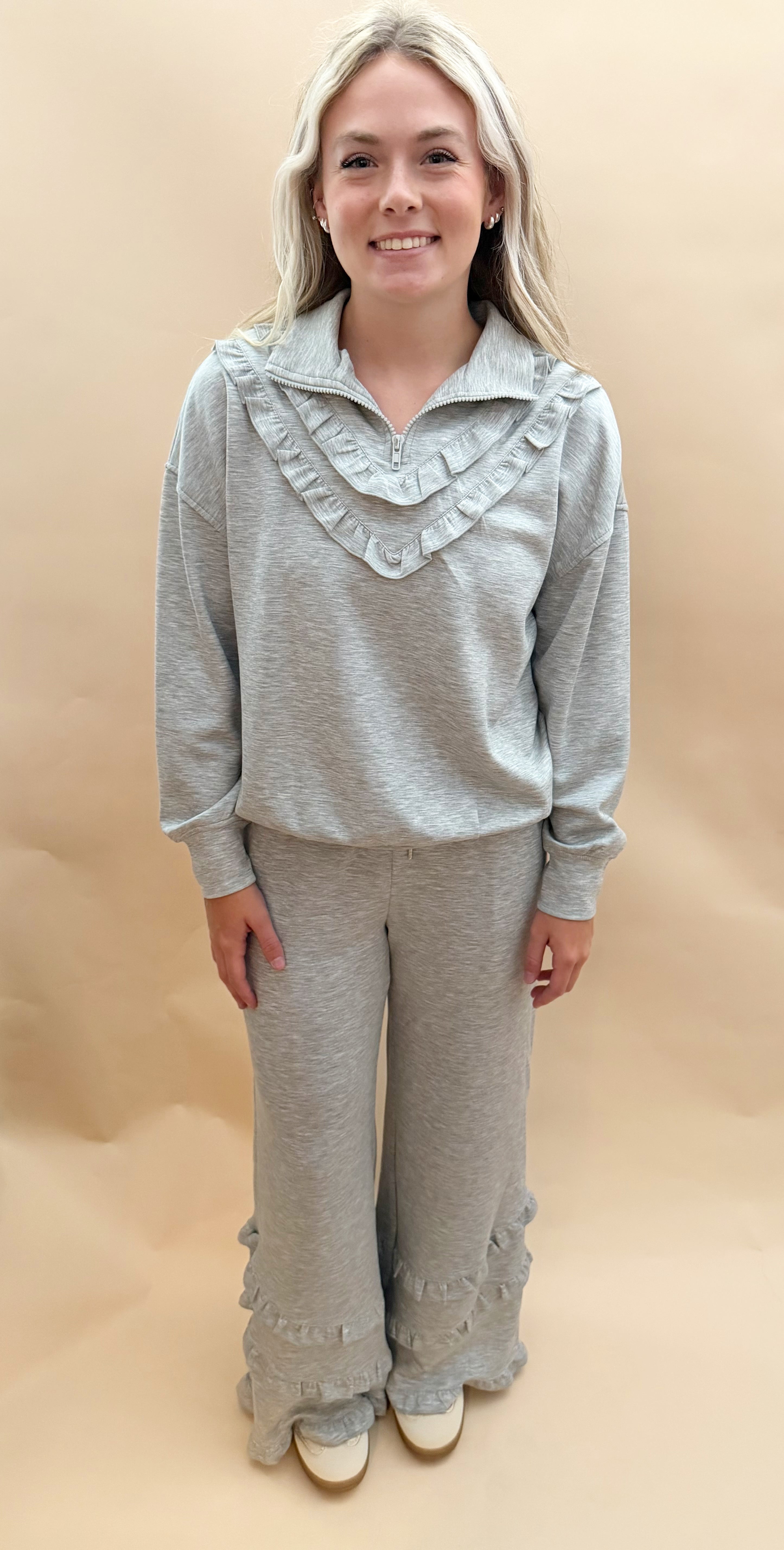 Quarter zip long sleeve top