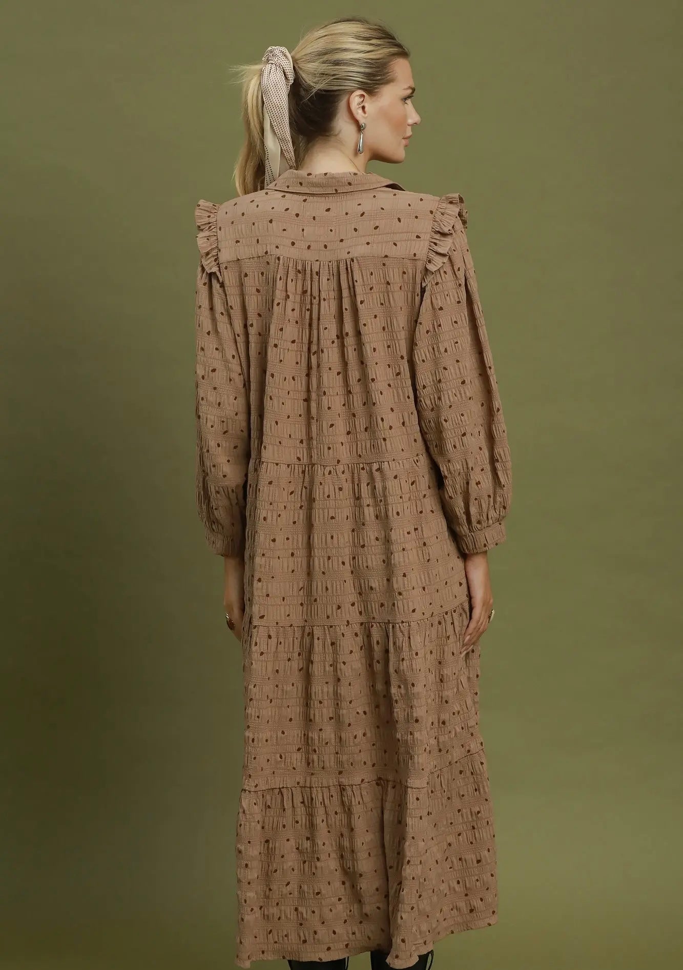Swiss dot midi dress
