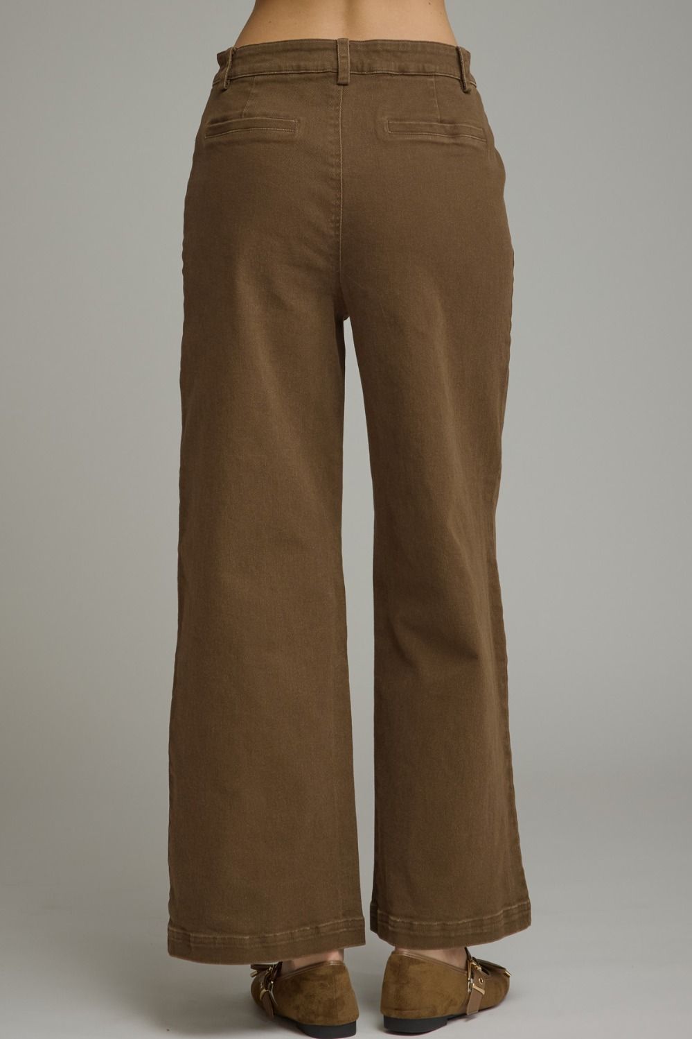 Wide leg pants horse-bit detail