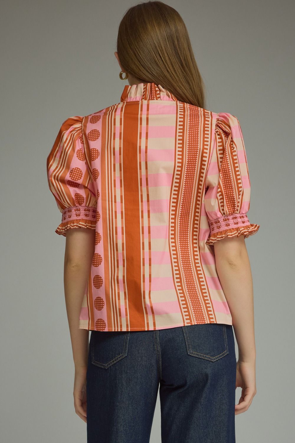 Mixed print top