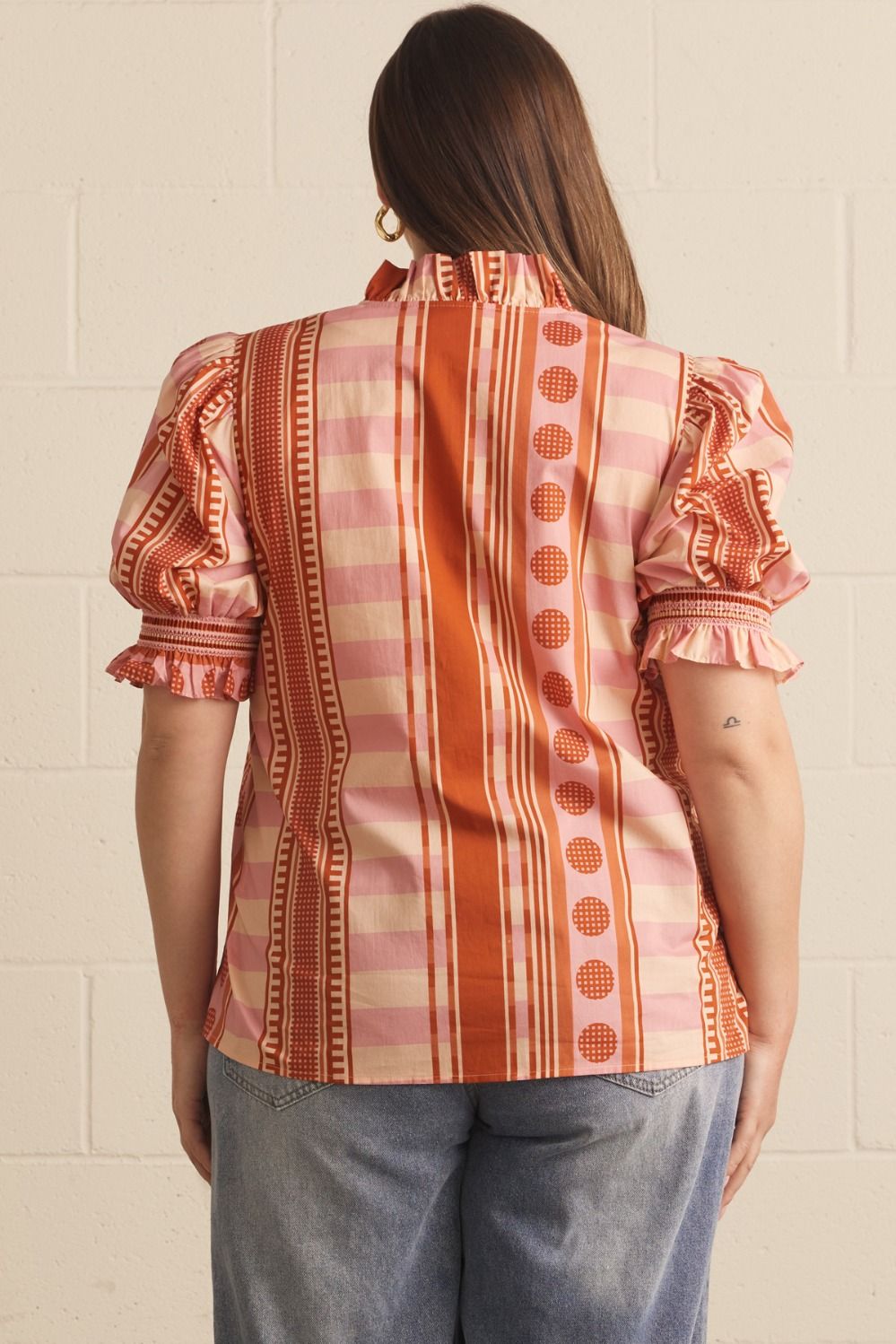 Mixed print top