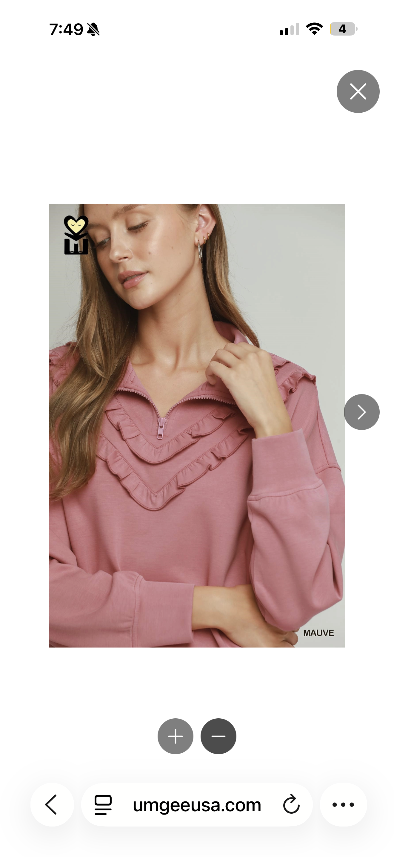 Quarter zip long sleeve top