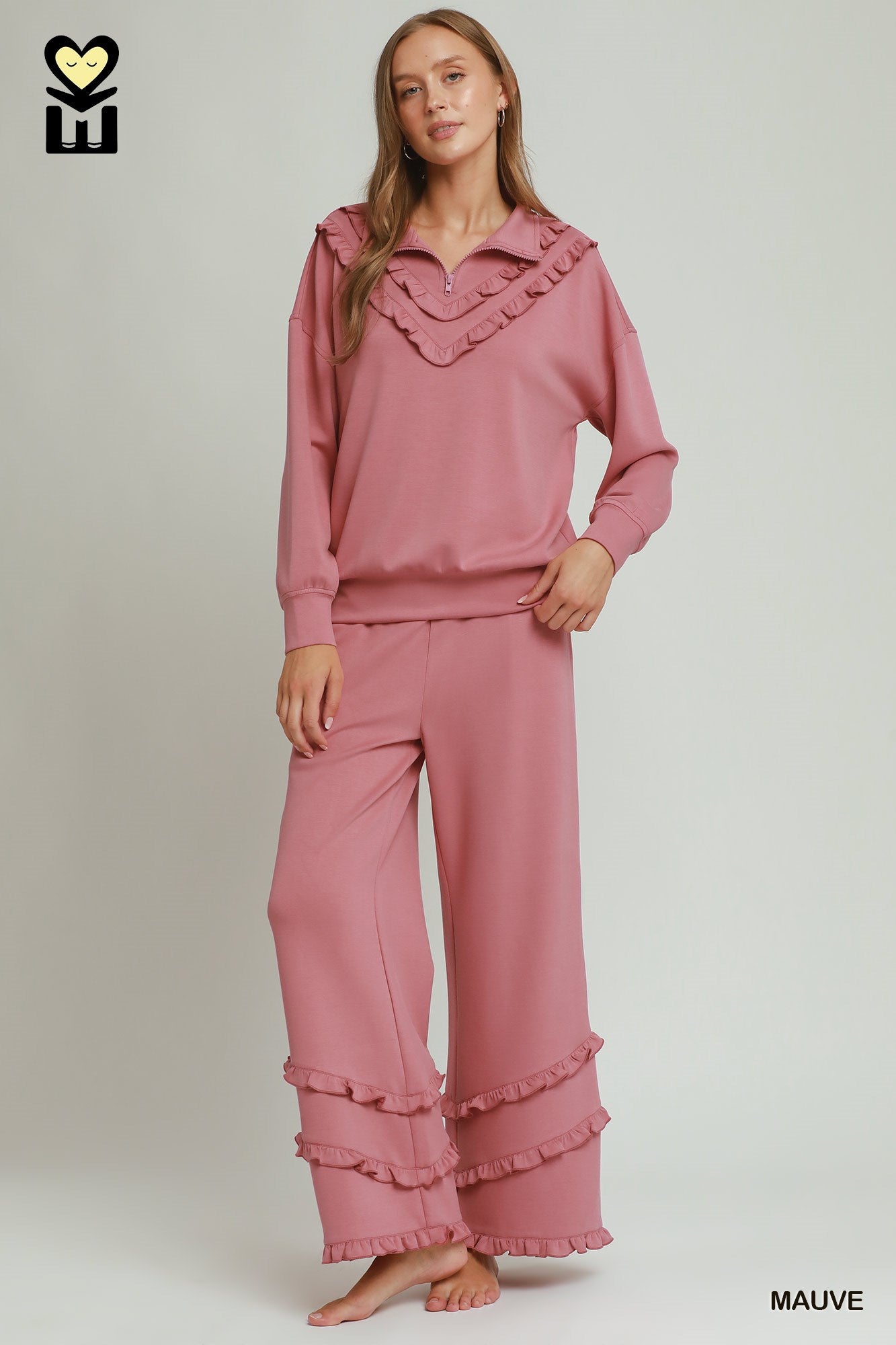 Quarter zip long sleeve top