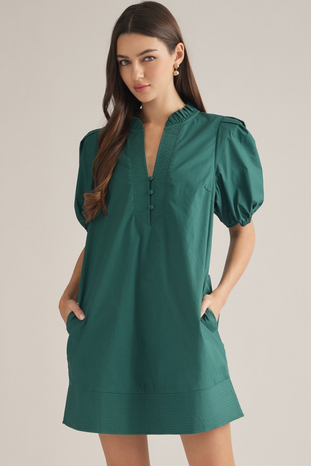 Vneck knee length dress