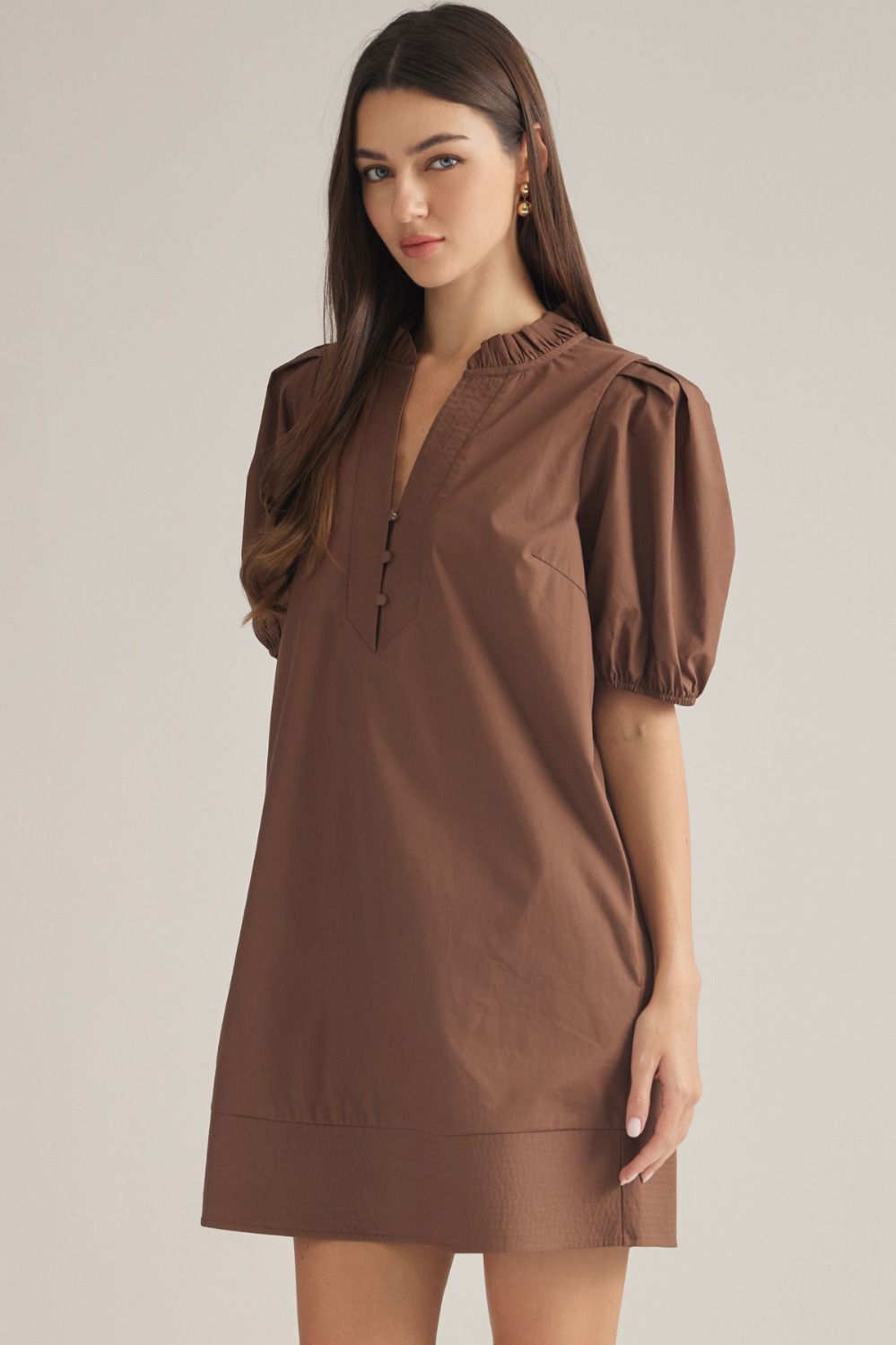 Vneck knee length dress