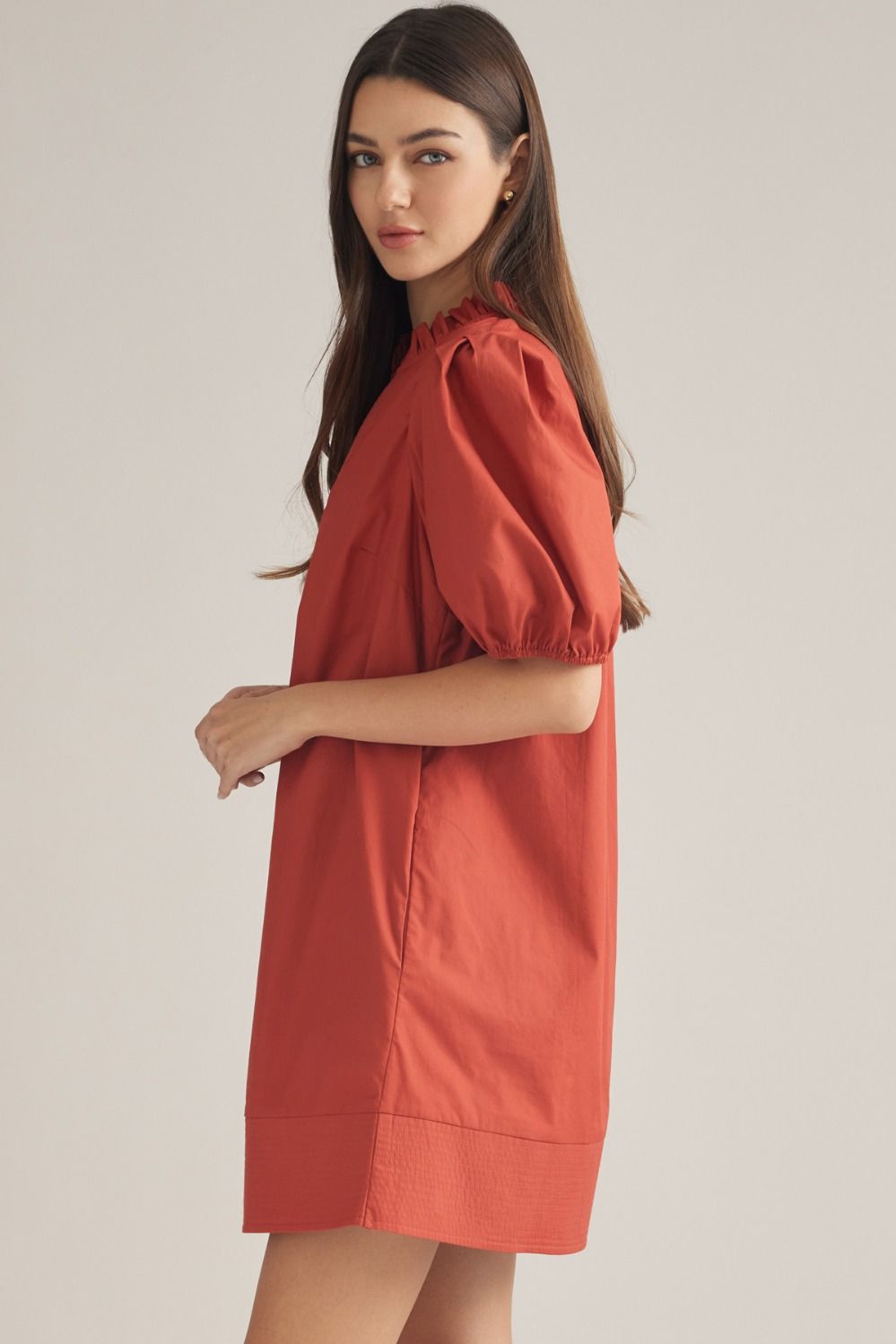 Vneck knee length dress