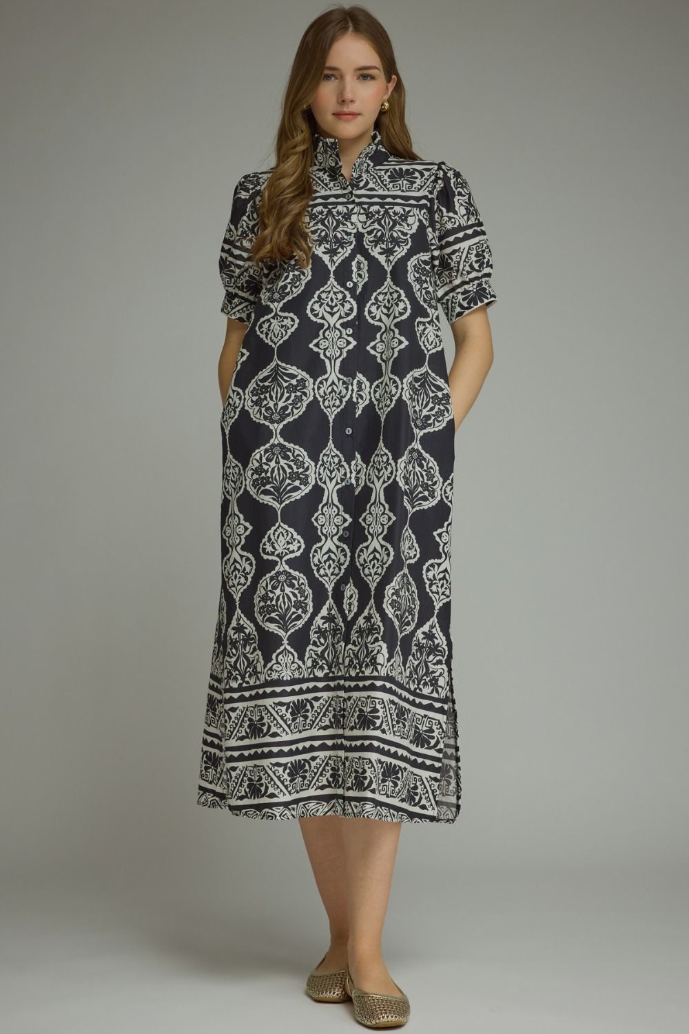 Pattern maxi dress