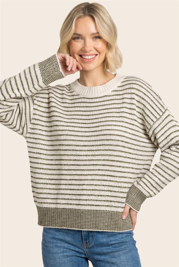Striped pullover sweater