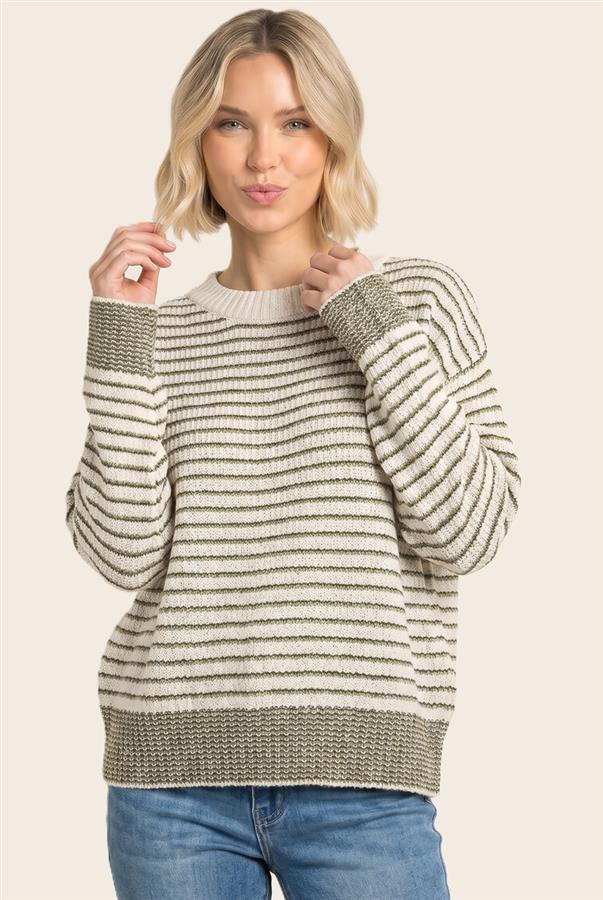 Striped pullover sweater