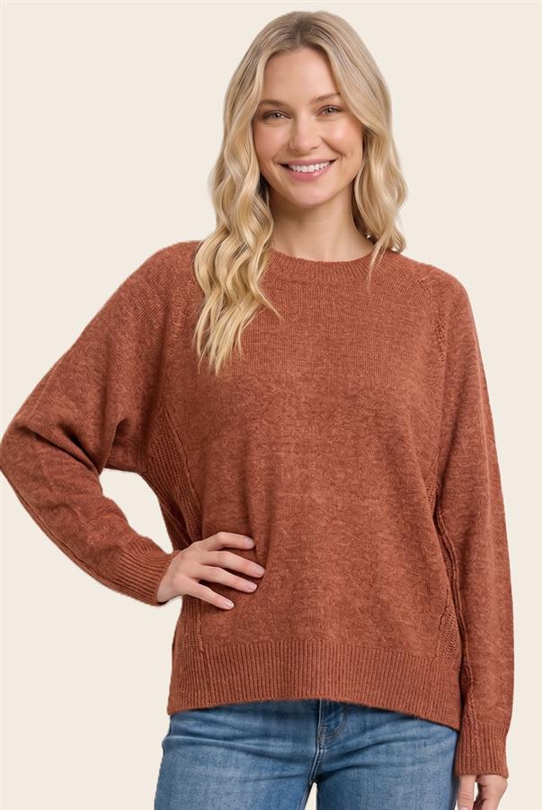 Oversized crew neck sweater