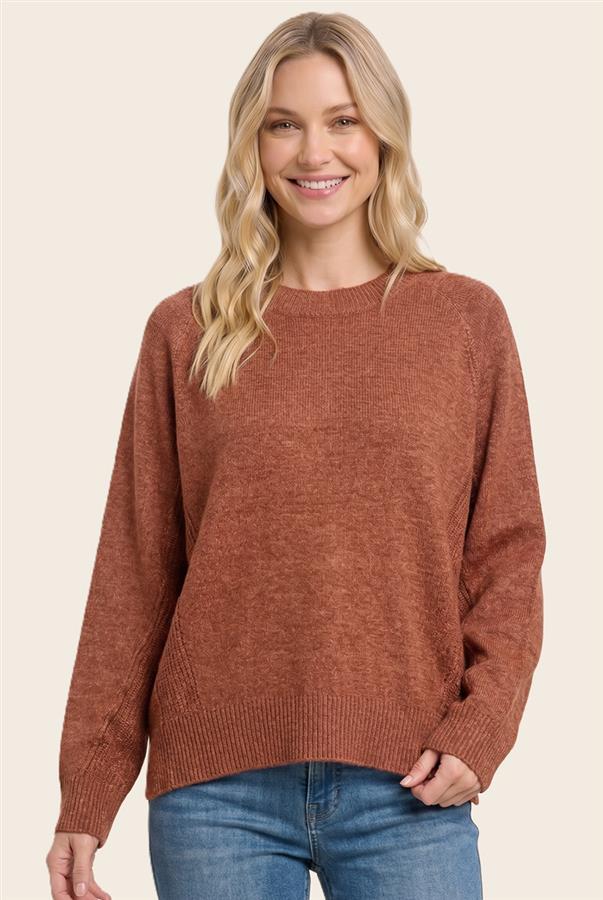 Oversized crew neck sweater