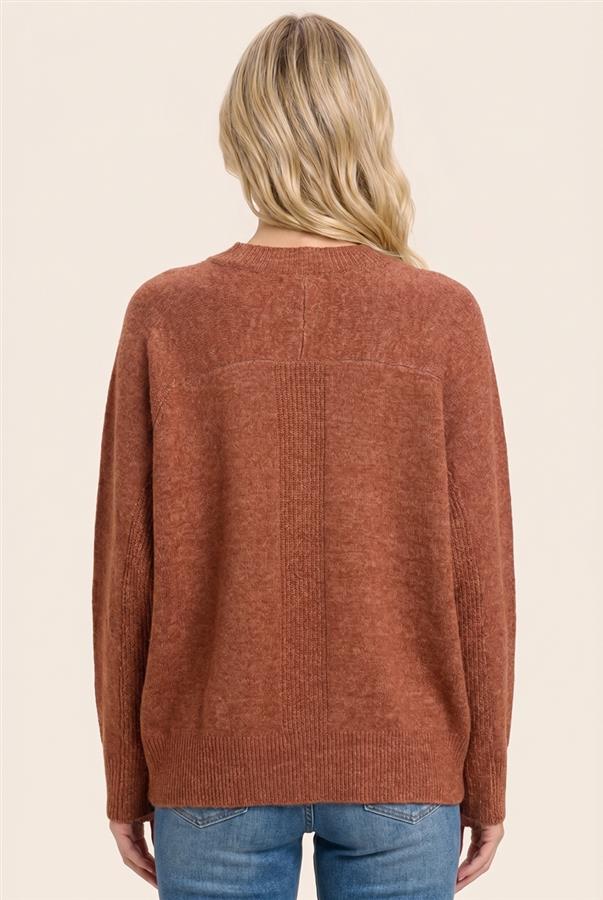 Oversized crew neck sweater