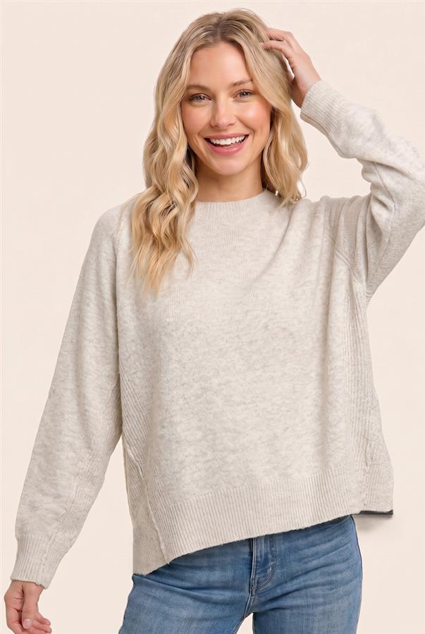 Oversized crew neck sweater