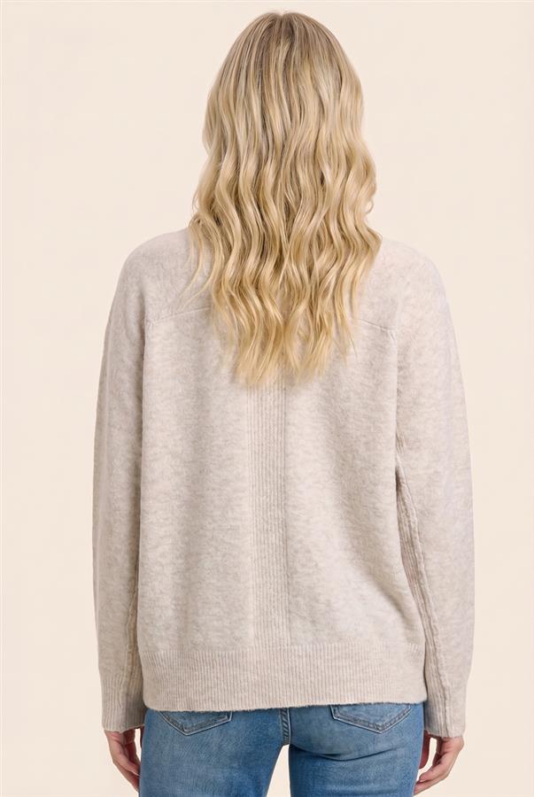 Oversized crew neck sweater
