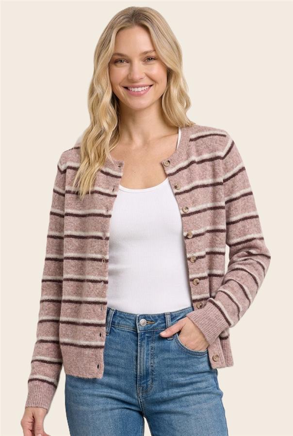 Striped sweater cardigan