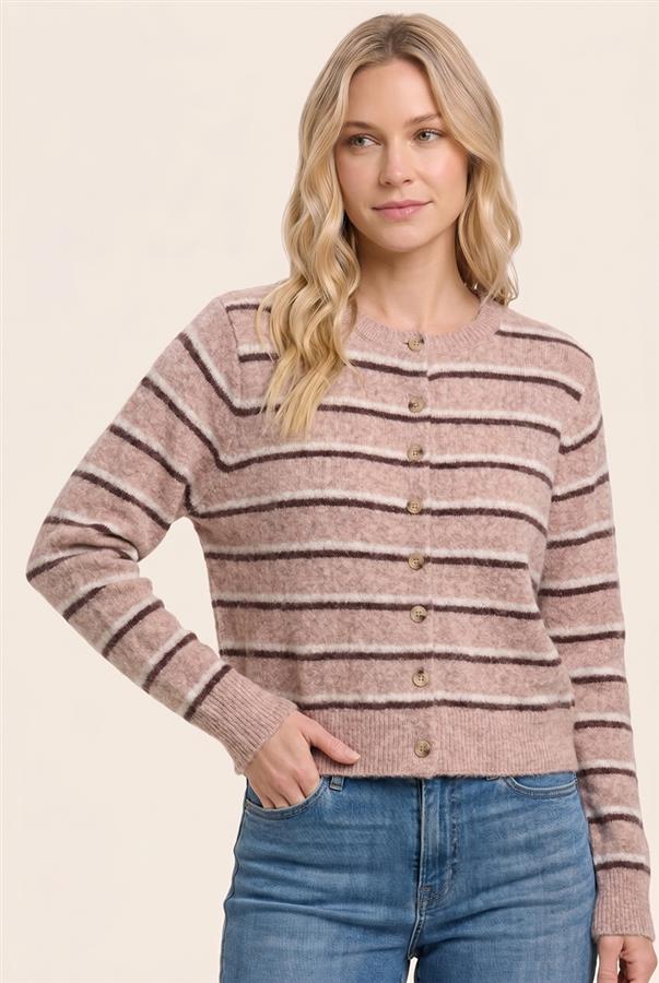 Striped sweater cardigan