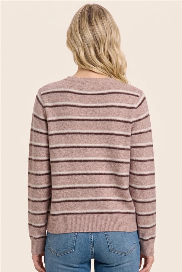 Striped sweater cardigan