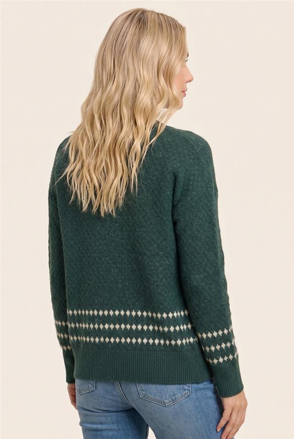 Striped detail open front cardigan