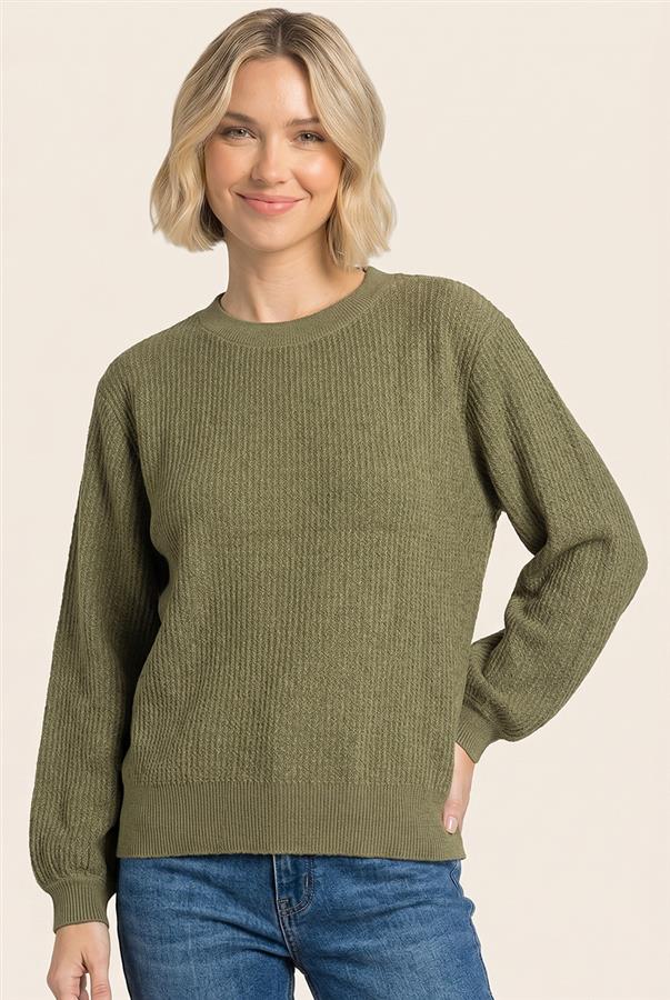 Balloon sleeve sweater