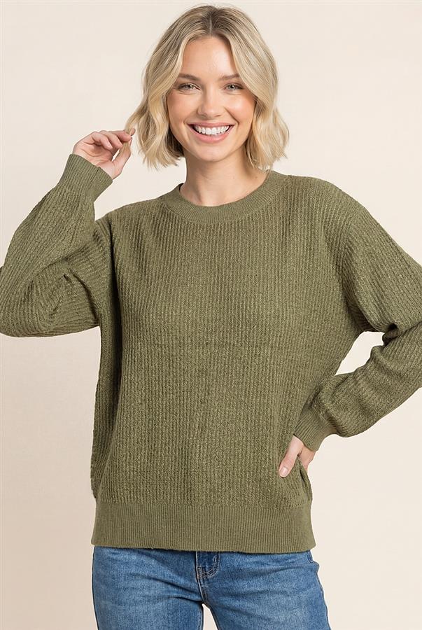 Balloon sleeve sweater