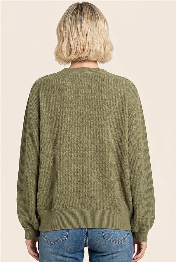 Balloon sleeve sweater