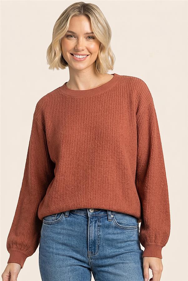 Balloon sleeve sweater