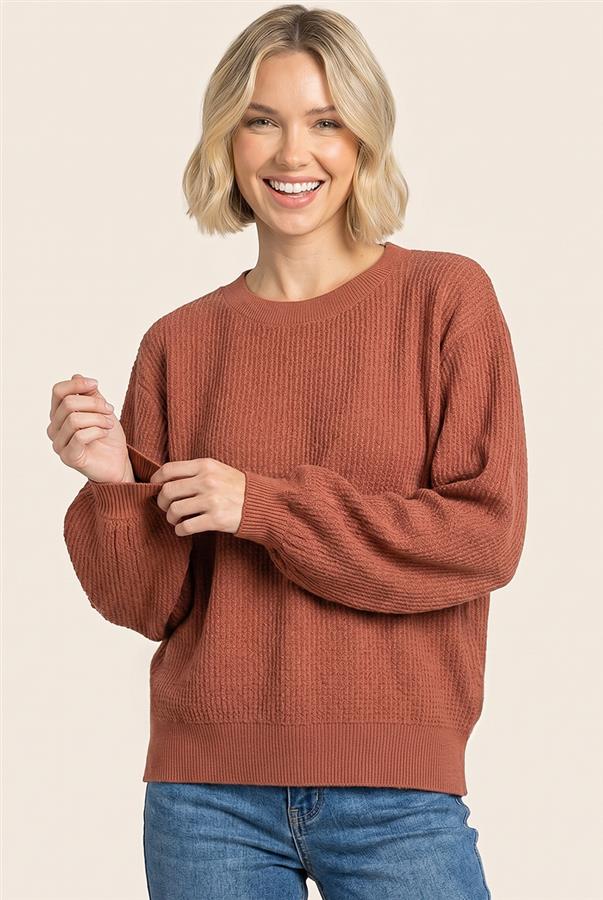 Balloon sleeve sweater