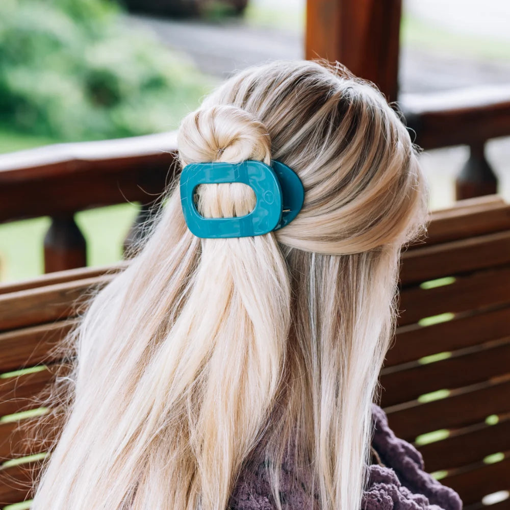 Teleties flat round hair clip