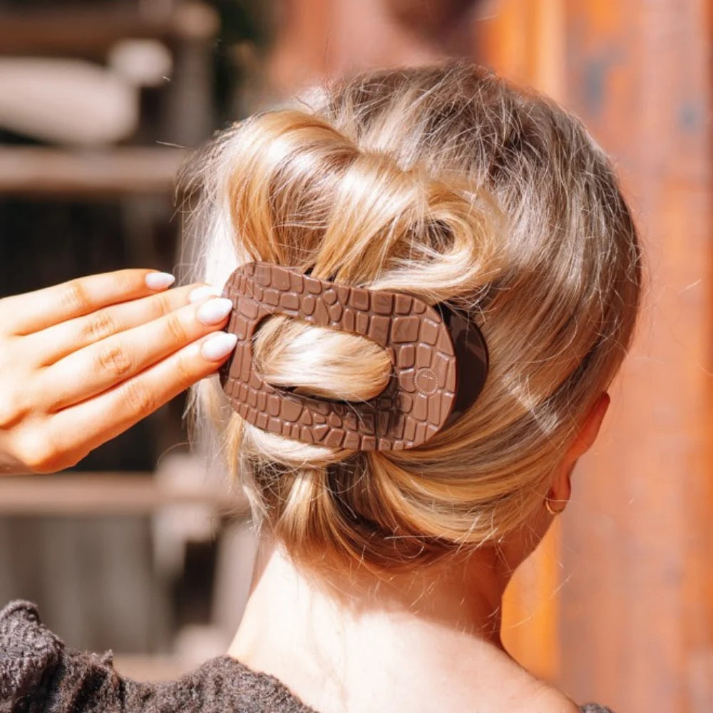 Teleties flat round hair clip