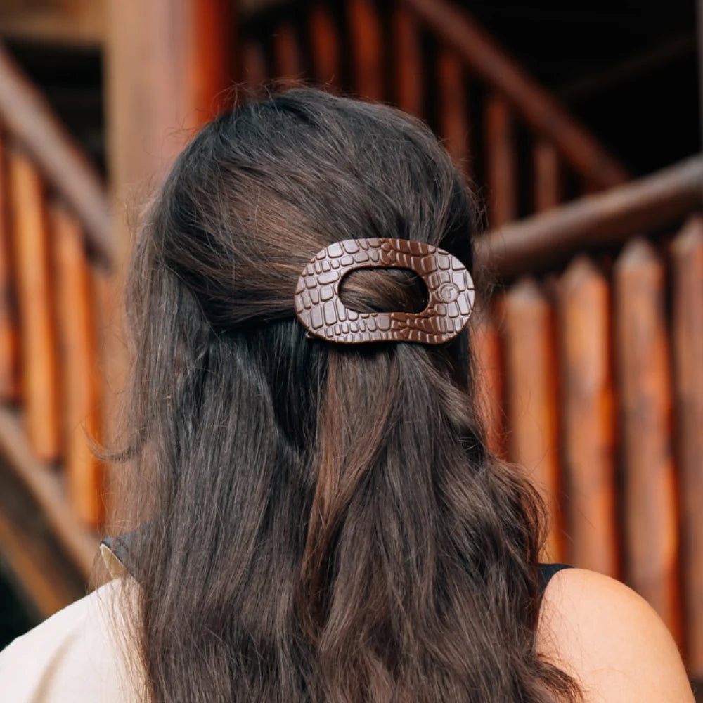 Teleties flat round hair clip