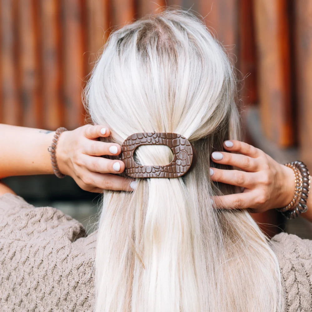 Teleties flat round hair clip
