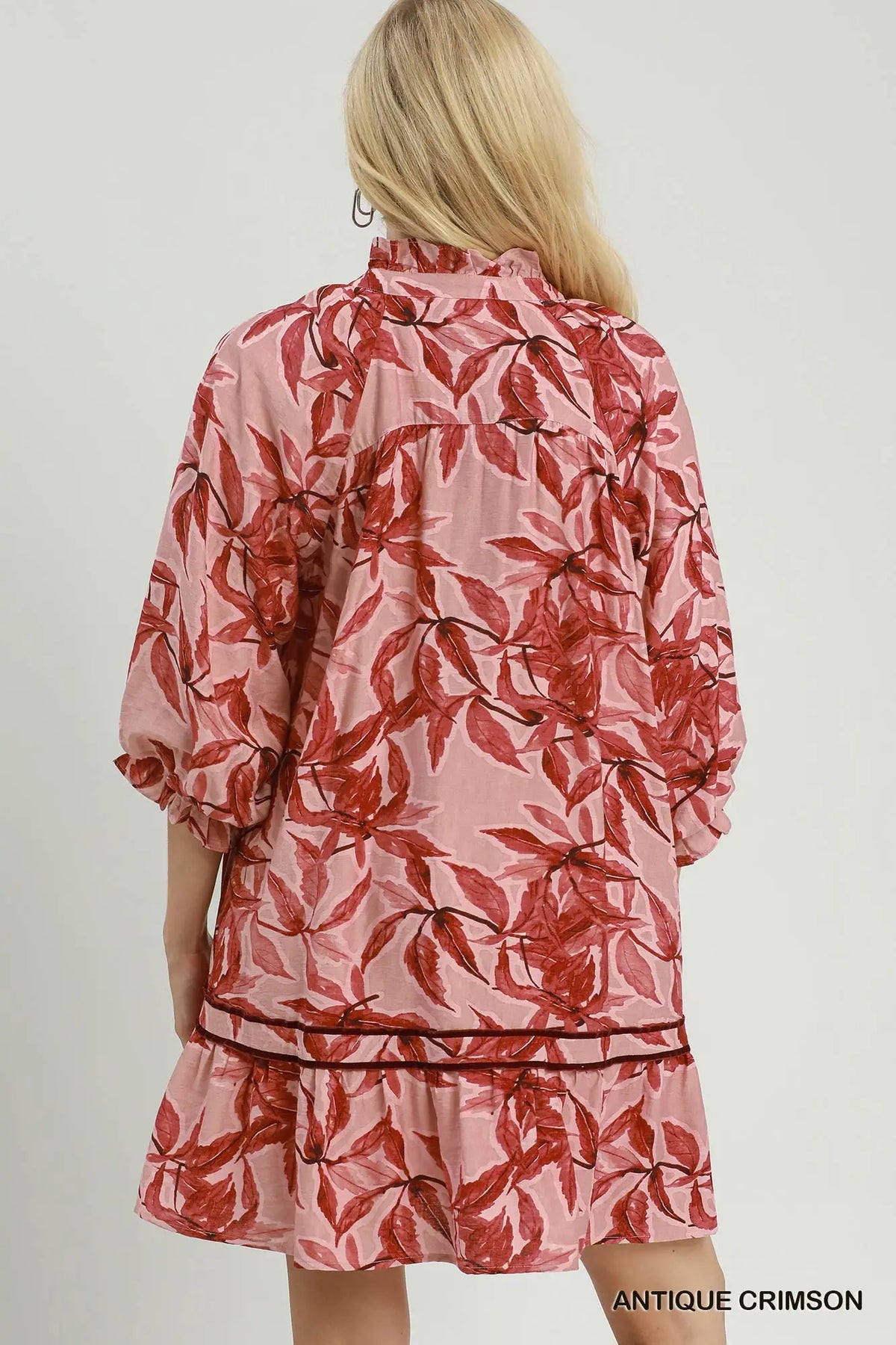 Floral print ruffle dress