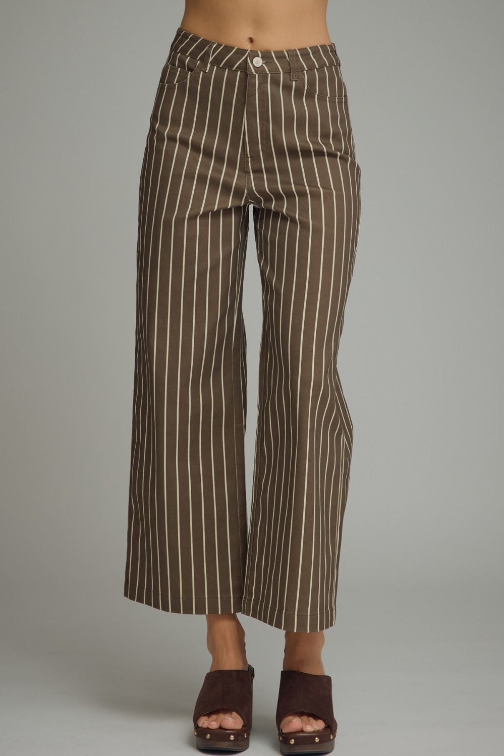 Stripe wide leg pant