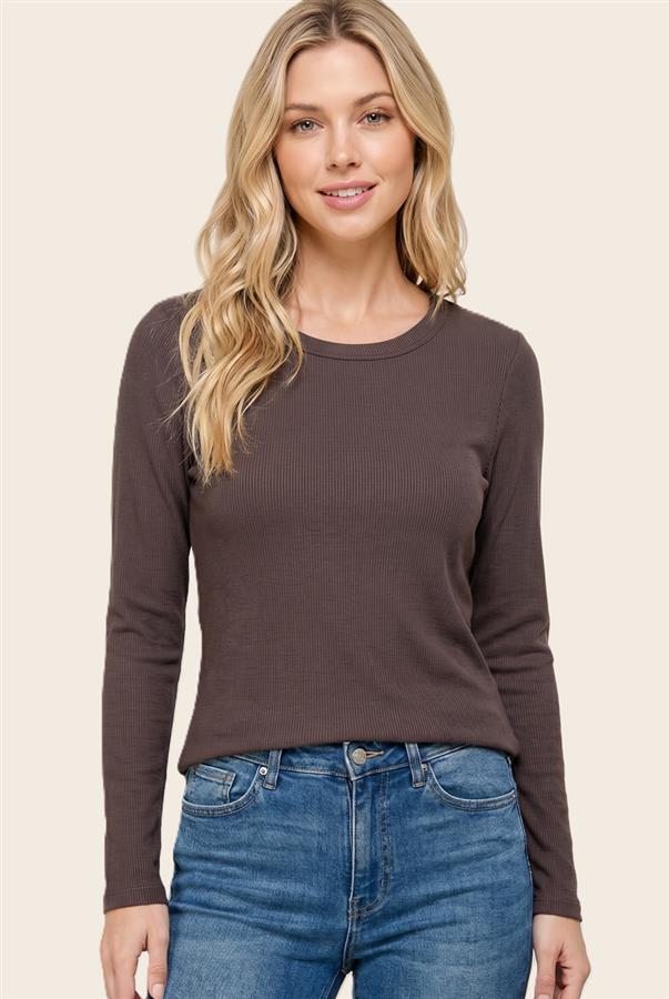 Basic ribbed crewneck
