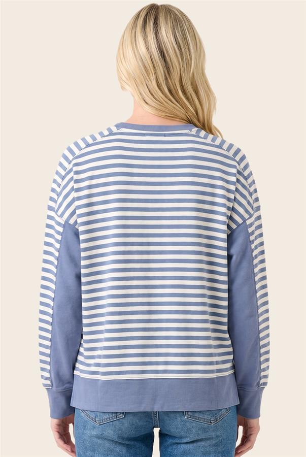 Long sleeve colorblock sweatshirt
