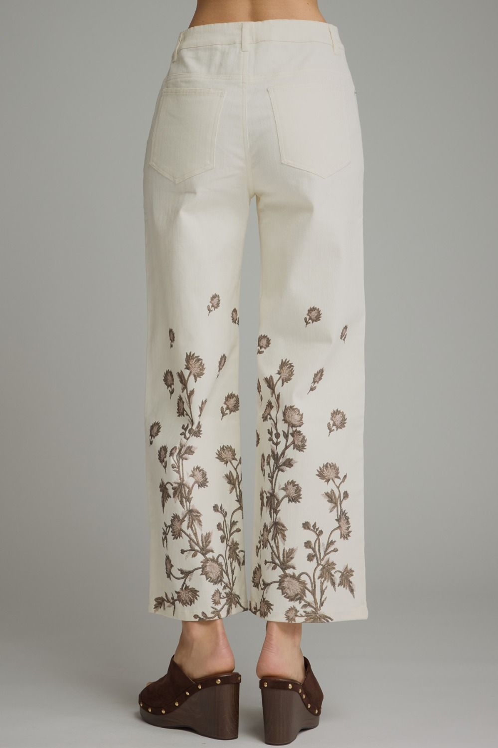 Floral bottom wide leg pant