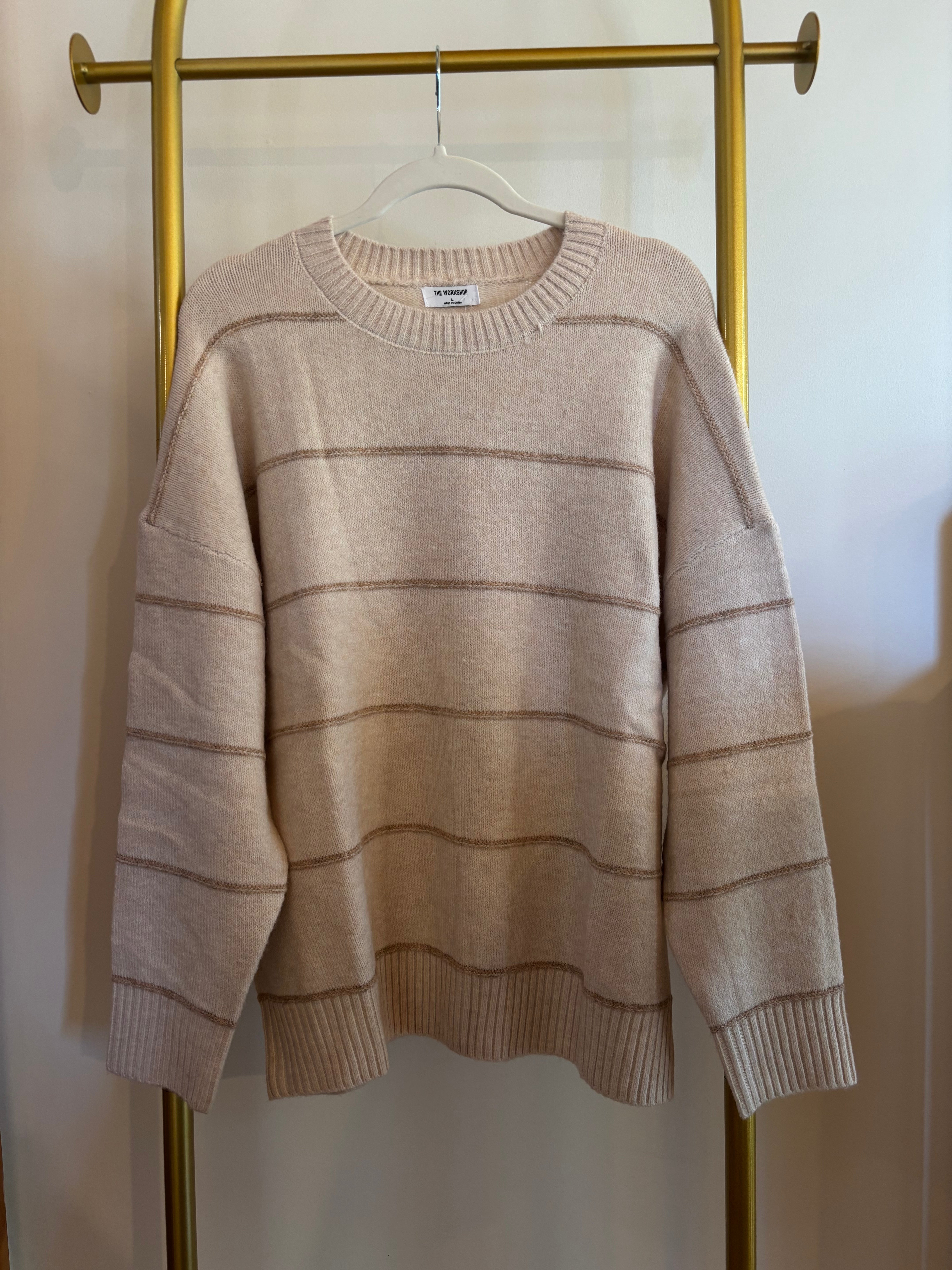 Striped oversized pullover sweater
