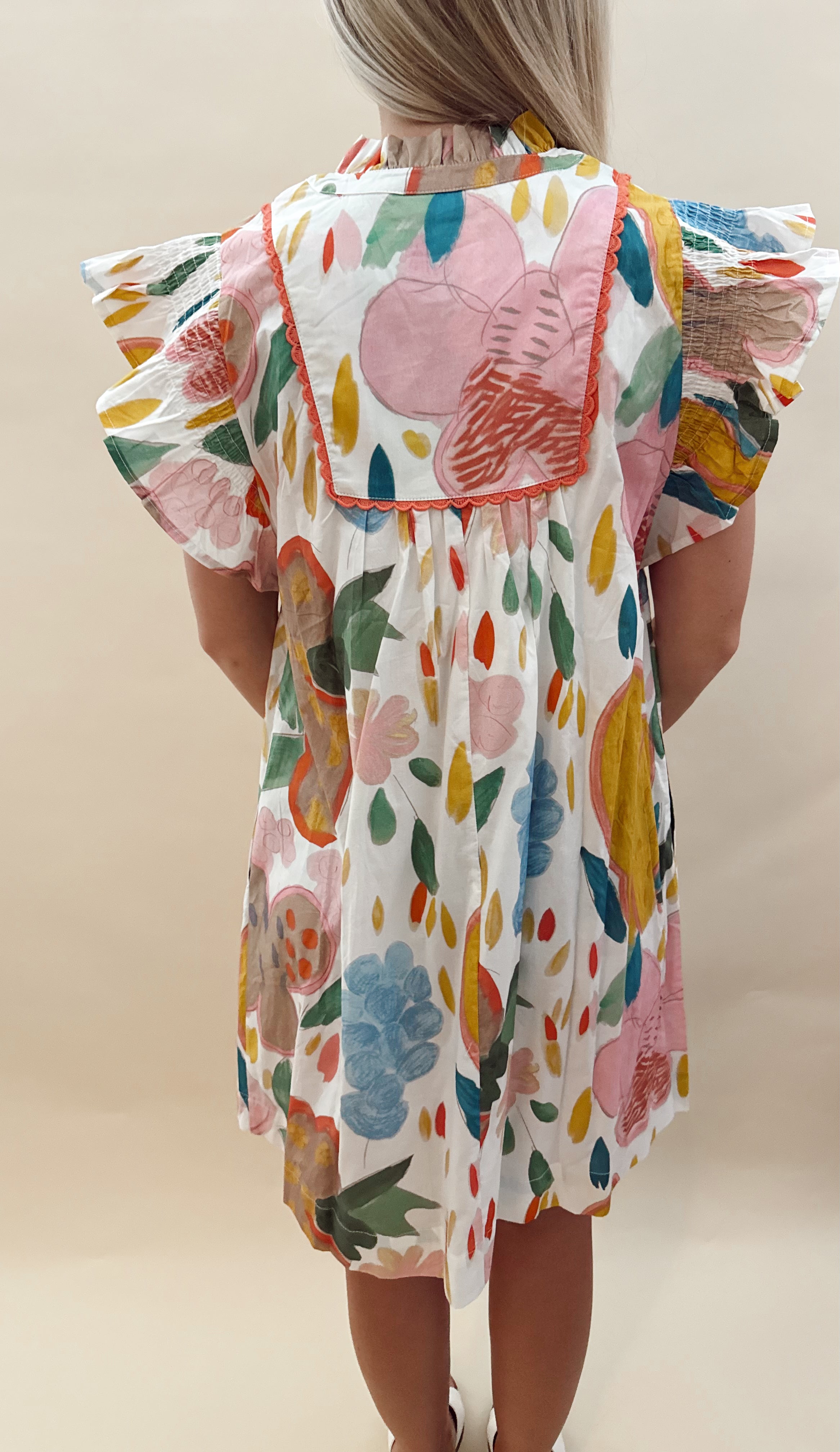 Multi color pattern dress