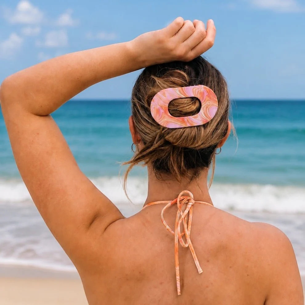 Teleties flat round hair clip