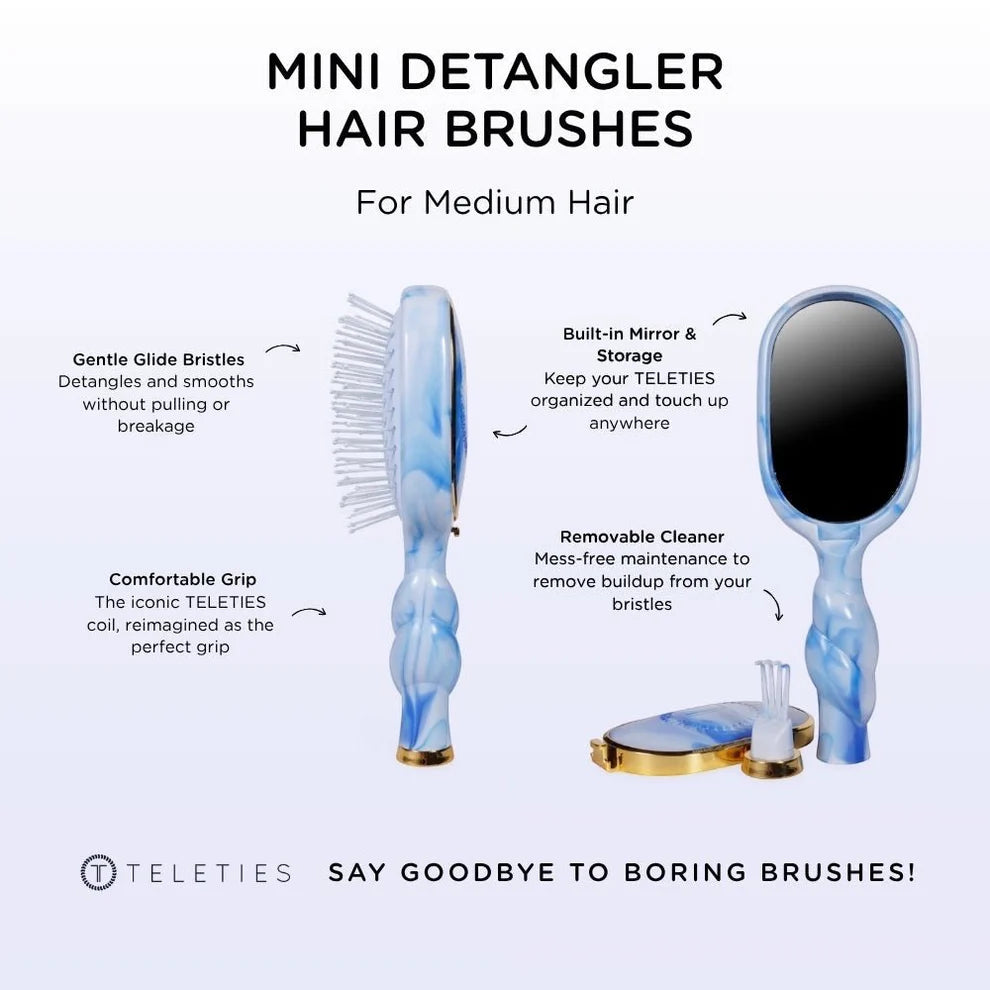 Teleties mini detangler hair brush