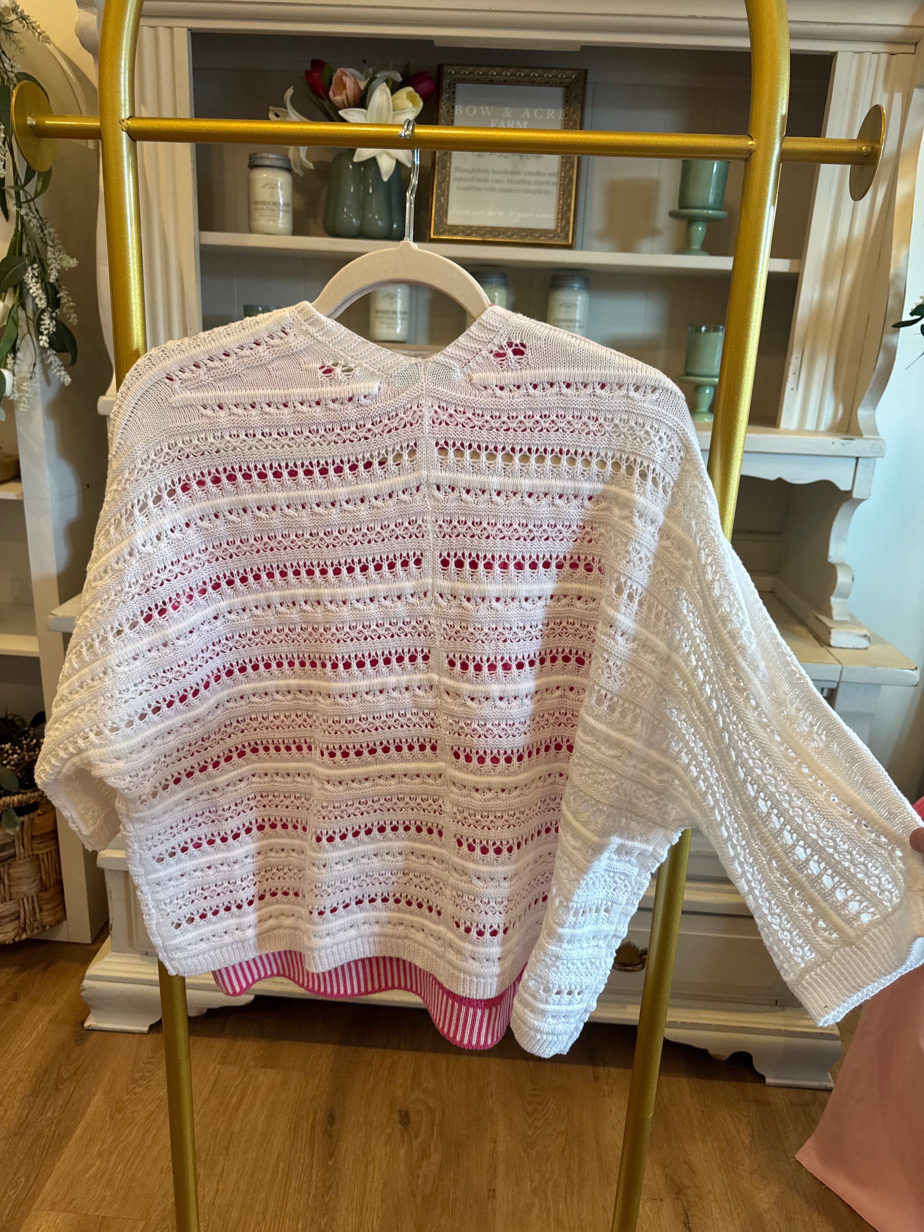 Open front crochet cardigan