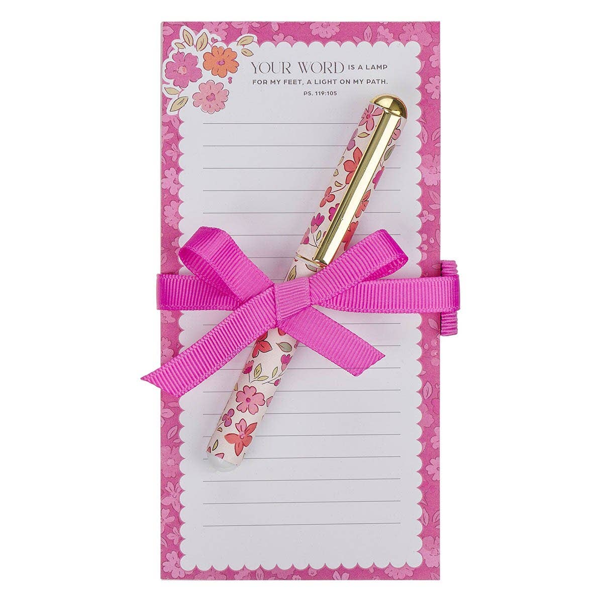 Magnetic ShoppingList w/pen Your Word Is A Lamp Ps 119:105